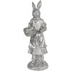 Decoración Conejo 13x12x34 cm plata 6PR3093ZI