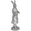 Decoración Conejo 13x12x34 cm plata 6PR3093ZI