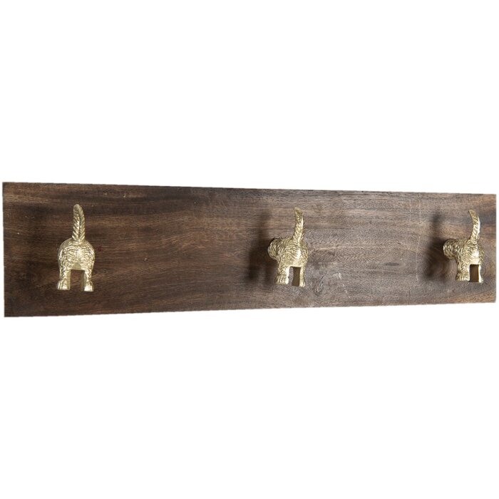 Perchero 44x8x10 cm marrón 6H1960