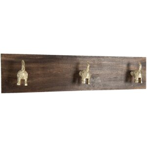Perchero 44x8x10 cm marrón 6H1960