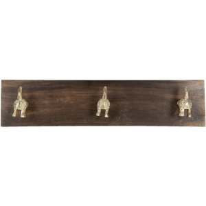 Perchero 44x8x10 cm marrón 6H1960