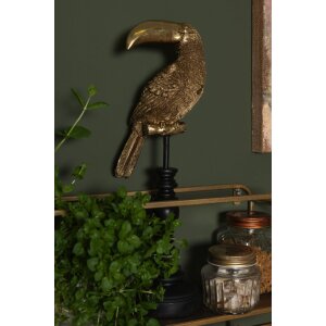Decoración Pájaro Tucán 13x11x42 cm marrón 6PR3215