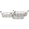 Cesta (juego de 2) 42x27x15 - 38x23x14 - 34x19x13 cm marrón 6Y3769