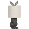 Clayre & Eef 6LMC0013 Lámpara de Mesa Conejo Ø 20x45 cm Plástico Marrón Beige