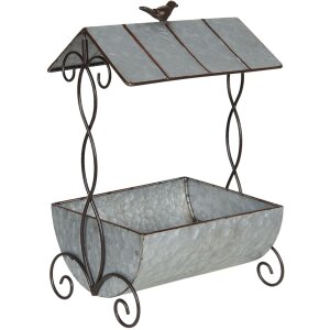 Jardinera 43x23x59 cm gris 6Y4188