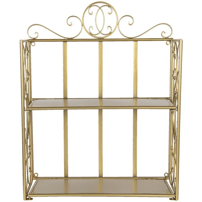 Estante de hierro 41x18x53 cm dorado 6Y2799GO