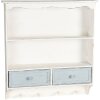 Clayre & Eef Estante de pared 56x13x60 cm blanco 5H0465