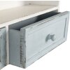 Clayre & Eef Estante de pared 56x13x60 cm blanco 5H0465