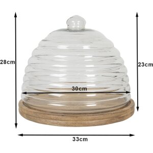 Campana de vidrio Ø 32x28 cm transparente 6GL2868