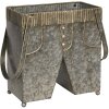 Pantalón portaplantas (2 piezas) 28x15x30-50 - 23x12x24-43 cm gris 6Y4184