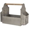 Decoración Caja de herramientas de jardín 50x26x23 cm gris 6Y3924