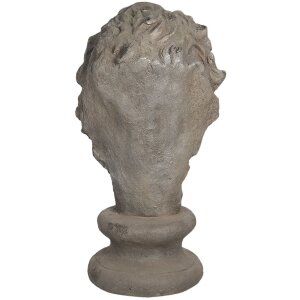 Decoración león 34x35x67 cm gris 5PR0060