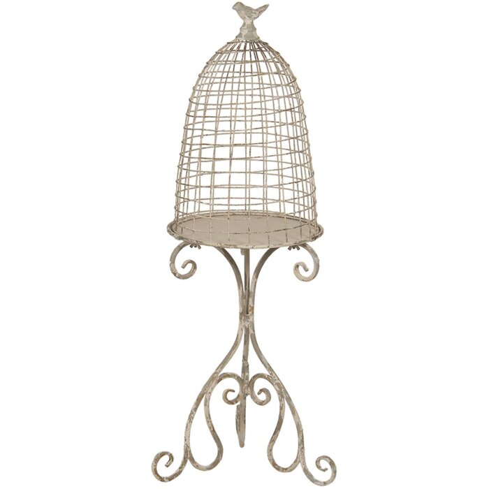 Decoración Birdcage 36x31x91 cm crema 5Y0811