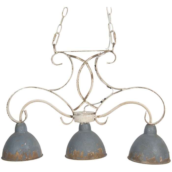 Lámpara colgante 60x15x42 cm E27-máx 3x60W gris 5LMP307
