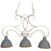 Lámpara colgante 60x15x42 cm E27-máx 3x60W gris 5LMP307