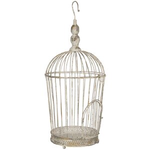 Decoración jaula (lote de 3 piezas) Ø 36x81 - Ø 31x72 - Ø 26x44 cm blanco 5Y0722