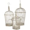 Decoración jaula (lote de 3 piezas) Ø 36x81 - Ø 31x72 - Ø 26x44 cm blanco 5Y0722