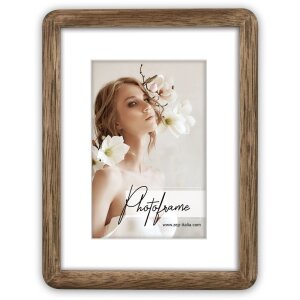 ZEP Marco de madera Gressan marrón 20x30 cm con...