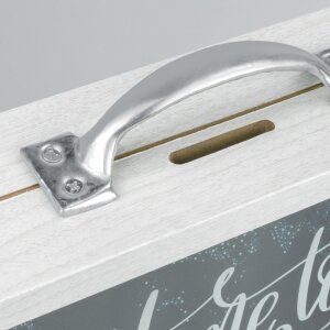 ZEP Caja de Madera Smith 6,5x21x17 cm Hucha blanca
