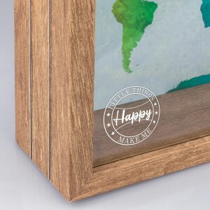 Hucha de madera Jacob 6,5x21x17 cm marrón