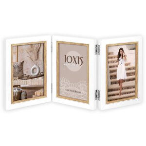 ZEP Marco de fotos de madera Ayas blanco 10x15 cm a 30x45 cm