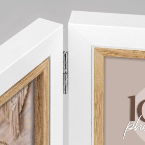 ZEP Marco de fotos de madera Ayas blanco 10x15 cm a 30x45 cm