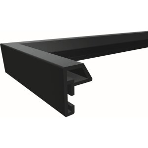 Marco de plástico Walther Steel Style 60x80 cm plateado con paspartú 50x70 cm
