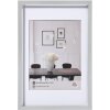 Marco de plástico Walther Steel Style 60x80 cm plateado con paspartú 50x70 cm