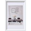 Marco de plástico Walther Steel Style 60x80 cm blanco con passepartout 50x70 cm