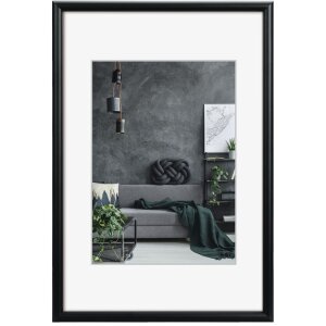 Marco de aluminio Detroit 60x80 cm negro cristal normal
