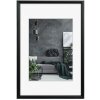Marco de aluminio Detroit 60x80 cm negro cristal normal