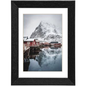 Marco de madera Oslo 10x15 cm negro
