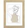 Hama marco de madera Copenhague 50x70 cm roble con passe-partout 30x45 cm