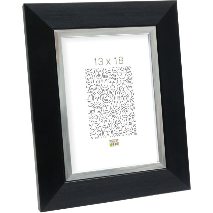 Marco de plástico S41N negro 10x15 cm Cristal Premium