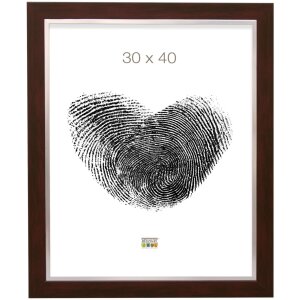 Marco de plástico S41N caoba 40x50 cm cristal premium