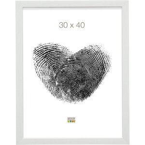 Marco de fotos de plástico Deknudt S41VF1 blanco 30x40 cm con cristal antirreflejo