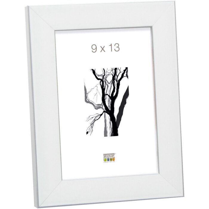 Marco de plástico S41VK blanco 18x24 cm Cristal premium