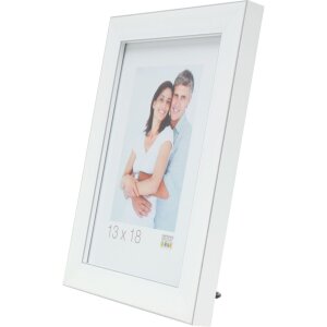 Marco de plástico S41VK blanco 18x24 cm Cristal premium