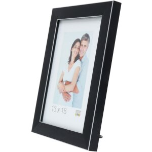 Marco de plástico S41VK negro 13x18 cm cristal premium