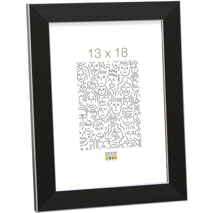 Marco de plástico S41VK negro 15x20 cm Cristal Premium