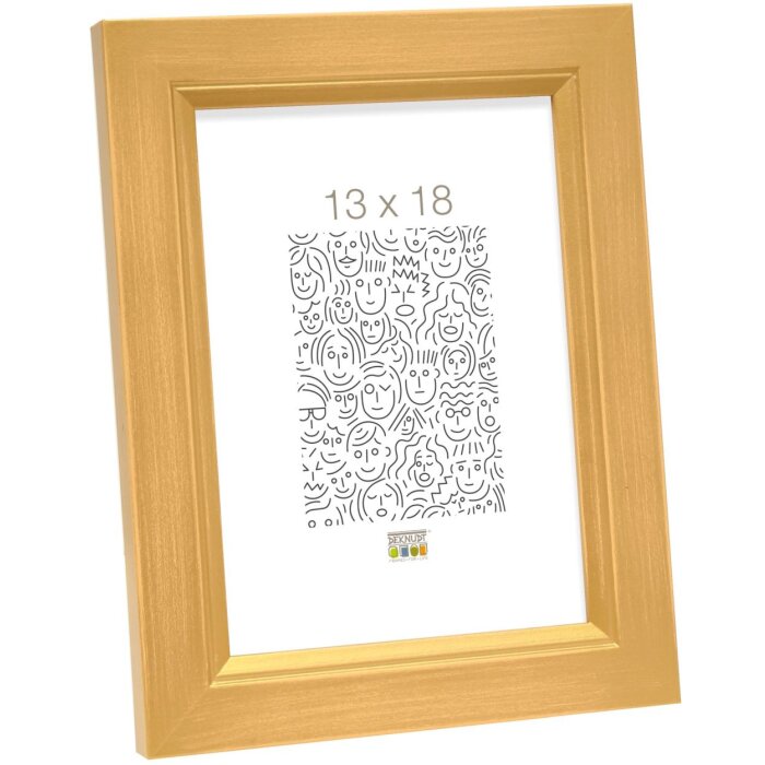 Marco de madera Deknudt S42L oro 30x40 cm cristal premium