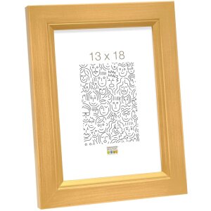 Marco de madera S42L dorado 40x50 cm Cristal premium