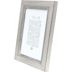 Marco de madera S42L plata 10x15 cm cristal premium