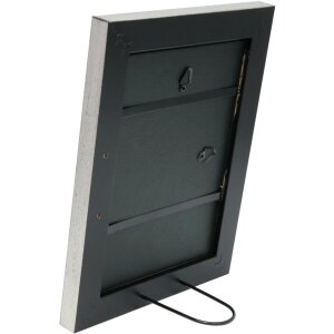 Marco de madera S42L plata 10x15 cm cristal premium