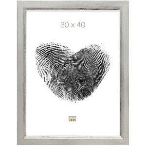 Marco de madera S42L plata 10x15 cm cristal premium