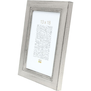 Marco de madera S42L plata 20x30 cm Cristal premium