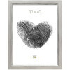 Marco de madera S42L plata 20x30 cm Cristal premium
