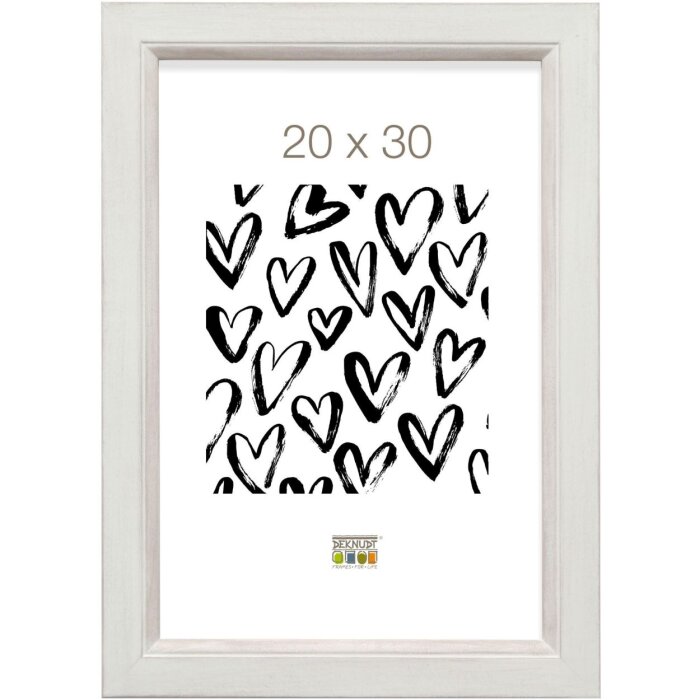 Marco de madera S42L blanco 24x30 cm cristal premium