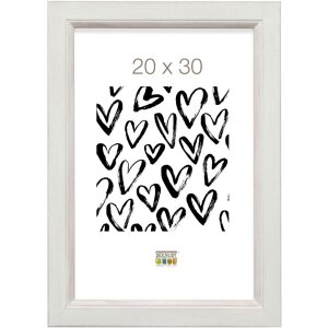 Marco de madera S42L blanco 24x30 cm cristal premium