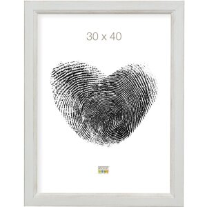 Marco de madera S42L blanco 24x30 cm cristal premium